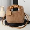 Peluche Lindo Moda Versátil Explosiones Otoño e Invierno Bolso de Mano Cruzado Bolso de Pelo Bolso Tagtag Bolso de Hombro de Moda Versátil
