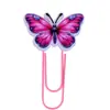Mariposa grandes clips de papel coloridos papelería para estudiantes separadores de página marcapáginas clasificación suministros de oficina clips de papel de animalitos