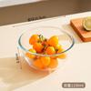 Tigela de vidro transparente resistente a altas temperaturas espessada e bacia Tigela de salada grande doméstica de vidro de alto borosilicato para forno de microondas