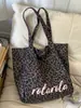 Bolso Tote Estampado Leopardo Retro para Mujer 2026 Nuevo Gran Capacidad para Viajes al Trabajo Bolsa de Compras de Lona Bolso de Hombro Casual con Personalidad