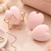 Esponja de Maquiagem Rosa Claro em Formato de Coração Ponta do Dedo Apoio para o Polegar Mini Puff para Corretivo, Pó Solto, Fixação de Maquiagem, Uso Duplo para Seco e Úmido, Sem Látex