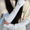 Mangas de Hielo con Protección Solar para Mujer, Protección UV de Verano, Seda de Hielo, Corte Holgado, Talla Grande, Estilo Delgado, Alto Valor Estético, Mangas de Protección para Manos para Ciclismo al Aire Libre