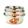 Juego de Lavabos de Acero Inoxidable para Uso Doméstico: Mezclando Masa, Batiendo Huevos, Recipiente para Sopa de Cocina, Recipiente Engrosado para Lavar Verduras, Recipiente para Aceite, Recipiente de Almacenamiento para Viviendas de Alquiler, Juego de Recipientes para Arroz