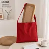 Bolsa de Lienzo Logo Personalizado Lisa Lista para Enviar Bolsa Tote DIY Graffiti Bolsa Ecológica para Estudiantes