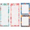 Bloco de Notas Magnético de Design Floral Criativo Transfronteiriço Papel de Nota com Borda Horizontal Rasgável Material Escolar Livro Personalização