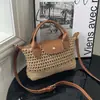 Moda Casual para Mujer 2026 Primavera Nuevo Estilo Coreano Diseño de Nicho Bolso Tejido Bolso de Mano Hombro Cruzado Bolso Pequeño