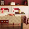 Mantel Estilo Americano Vintage Tapete de Mesa Dopamina Lujo Ligero Estilo Retro de Gama Alta Mantel Decorativo Resistente a las Manchas para Mesa de Comedor Cafetería