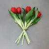 Rama corta de 28 cm de largo - 5 cabezas, tacto hidratante, tulipanes, nórdico, interior, ramo muy realista, adornos de flores artificiales, hogar