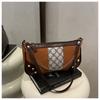 Bolsa de Ombro Estilo Coreano para o Dia a Dia Feminina 2025 Nova Bolsa Bagel Texturizada Bolsa de Braço Portátil Simples Bolsa de Ombro Feminina
