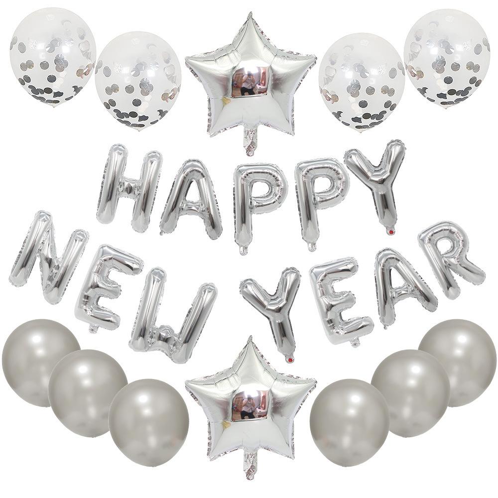 银色HAPPY NEW YEAR