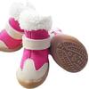 Kbl Nuevo Cálido y Engrosado Pu Cómodo Terciopelo Zapatos para Mascotas Tendón Fondo Antideslizante Perro Otoño e Invierno Perros de Tamaño Pequeño