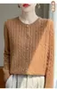 25 Malhas Clássicas de Gola Redonda, Jaquetas Cardigan de Tricô Twist Femininas Estilo Old Money, Malhas de Manga Longa Estilo Torcido de Cor Pura