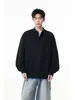 Sudadera Estilo Old Money con Cuello Henley Cosido a Mano para Hombre, Top de Manga Larga con Diseño de Moda Otoñal, Camisa Básica Casual de Corte Holgado
