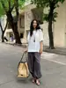 [Oferta Especial, Sin Devoluciones ni Cambios] Precio Original 162 Yuan Pantalones Largos Casuales de Pierna Ancha tipo Linterna de Lyocell Tencel para Mujer 258736