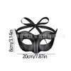 Máscara de Renda Elegante Preta Festa de Halloween Baile de Máscaras Meio Rosto Máscara para Olhos Máscara Veneziana Sexy para Mulheres