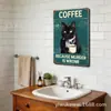 Calcomanías termoadhesivas hechas a medida para uso transfronterizo, con divertidos diseños temáticos de gatos, café y baño, adecuadas para decoración del hogar y arte de pared