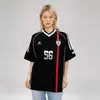 Camiseta de Manga Corta con Diseño Personalizado de Combinación de Colores Estilo Callejero Americano para Hombres y Mujeres Marca de Moda Nueva Camiseta Deportiva Casual de Secado Rápido