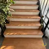 Nuevos peldaños de escalera retro estilo chino, engrosados de 20 mm con veta de madera, baldosas para escalones de apartamento, antideslizantes, piso para escaleras con acabado mate