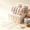 Cinta de encaje hueco con borde floral de 3 cm, 25 yardas, material para empaque de regalos y ramos, estilo coreano, accesorios DIY, cinta para hornear pasteles