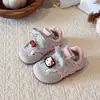 Tênis Infantil Macio com Solado Suave de Desenho Animado Gatinho KT, Novo Modelo de Outono, Sapatos Casuais Respiráveis Antiderrapantes para Crianças de 3 a 6 Anos