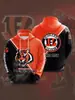 2025 Amazon Transfronterizo Nuevo Sudadera con Capucha para Hombre Estampado Digital 3D NFL Primavera y Otoño Ropa Casual para Hombres y Niños