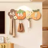 Colgador de Pared con Gancho para Entrada de Paz y Alegría Decoración de Pared Estante de Almacenamiento para Puerta Arte de Pared de Dibujos Animados Ins para Dormitorio