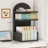 Soporte de escritorio para libros, estante de almacenamiento para sala de estudio, estante para almacenamiento y lectura de libros en escritorio de estudiante, estante para archivos de oficina, estantería simple