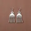 Novos Brincos de Tendência Nacional Estilo Chinês Estilo Antigo para Mulheres, Brincos Longos com Franja de Prata Xizang Estilo Palácio Retro, Joias para Orelha Estilo Étnico
