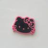 Lindos accesorios de resina con forma de cabeza de gato KT con gotas de aceite, para hacer tú mismo, para la cabeza, funda para teléfono móvil, zapatos con agujeros decorativos, accesorios de gatito rojo rosa