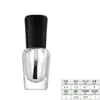 Botellas Transparentes Redondas y Cuadradas para Esmalte de Uñas 5ml 10ml 15ml Botellas de Vidrio para Cosméticos con Tapa y Pincel