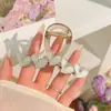 Pinza para el pelo de lazo estilo coreano para cabello voluminoso, pinza para el pelo con forma de corazón para la parte trasera de la cabeza, nuevo pinza de tiburón grande 2026 accesorio para el cabello