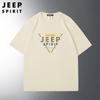JEEP SPIRIT Nueva Camiseta de Manga Corta para Pareja Cuello Redondo Hombro Pequeño Holgada Talla Grande Camiseta Casual Camiseta Básica