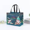 Bolsa No Tejida Recubierta Transfronteriza Bolso de Mano Navideño Embalaje de Ropa Personalizado Bolso de Compras Plegable Estéreo