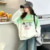 Nueva moda de otoño para niñas: sudadera de dibujos animados elegante y linda con cuello redondo para niñas pequeñas y niños pequeños, adecuada para primavera y otoño