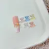Decorações Fofas Coloridas de Céu Estrelado Panda para Unhas, Coloridas Translúcidas Desenho Animado Adoráveis 3D Decorações de Unhas Sortidas