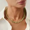 Collar de Bolas Étnico Colorido Simple con Cuentas Transfronterizo Europeo y Americano Versátil Estilo Ins Commuter Collar para Clavícula para Mujer