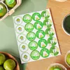 Caja de Empaque para Dumplings Verdes, Paquete de 4, de Cuatro Piezas, con Pegatinas de Sabor, Pastel Qingming, Pastel de Ajenjo, Bento de Pulpa de Papel para Regalo, Transparente
