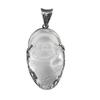 Golden Deer King S925 Prata Vintage Colar de Prata Tailandês Colar de Cristal Branco Pingente de Buda Cabeça de Buda Estátuas Pingente Atacado