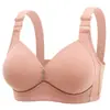 Ropa Interior Femenina Transfronteriza Nueva Talla Grande Sin Aros Cómoda Transpirable Que Retrae el Pecho Copa Fina Brillante Para Grasa mm Sujetador