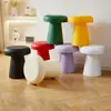 Taburete redondo de maquillaje para tocador en casa, taburete tipo hongo para dormitorio de niñas, sofá para cambiarse los zapatos, taburete de manicura