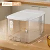 Contenedor de arroz transparente de grado alimenticio para uso doméstico, a prueba de insectos y humedad, caja de almacenamiento de arroz sellada, cubo de arroz de cocina, frasco de almacenamiento de harina