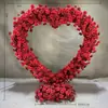 Adereços de Decoração em Forma de Coração para Casamento, Flores Artificiais, Arte Floral, Arcos em Forma de Coração, Decorações para Vitrines de Shopping Centers, Estrutura de Ferro, Arcos em Forma de Coração