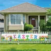 Nuevo Couplet de Pascua Personalizado Bandera Banner Transfronterizo de Amazon Decoración para Fiesta Festiva Huevo de Pascua Conejo Cortina de Puerta