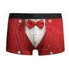 Ropa Interior para Hombre Navideña Transfronteriza Monstruo de Pelo Verde Estampado de Papá Noel Serie a Cuadros Ropa Interior Extraña Regalo de Año Nuevo