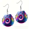 Pendientes Acrílicos de Nuevo Producto Transfronterizos Coloridos Estilo Guitarra Diseño Plano 2D Manualidades de Pendientes Acrílicos Fiesta