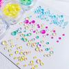 Aurora Symphony Sereia Contas Bolha Arte de Unhas Diamante Tamanho Misto Cor Macaron Fundo Plano Semicírculo Diamante Acessórios de Arte de Unhas