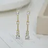 2026 Novos Brincos de Tarraxa com Franjas de Zircônia Microincrustada para Mulheres Agulha de Prata S925 Design de Nicho Personalidade Temperamento Brinco Tendência