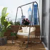 Silla hamaca colgante para exteriores, cesta colgante, silla de ratán, cuna perezosa para el hogar, silla colgante para balcón, patio, individual, doble, nórdica