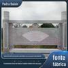Rua do Jardim Granito Sésamo Branco Cerca Fosso Pedra de Revestimento Corrimão Pátio Pedra Decorativa Pedra Pátio Paisagem