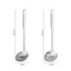 Conjunto de Colheres de Sopa de Aço Inoxidável Transfronteiriço para Uso Doméstico, Colher para Fondue, Conjunto de Colheres Escorredoras, Utensílios de Cozinha para Hotel, Fabricante de Concha de Sopa Atacado